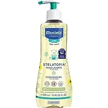 Mustela Stelatopia Eczema-Prone Skin Cleansing Oil - Baby Body Wash with Natural Avocado & Sunflower Oil - Fragrance-Free & Tear Free - 16.9 fl. oz.