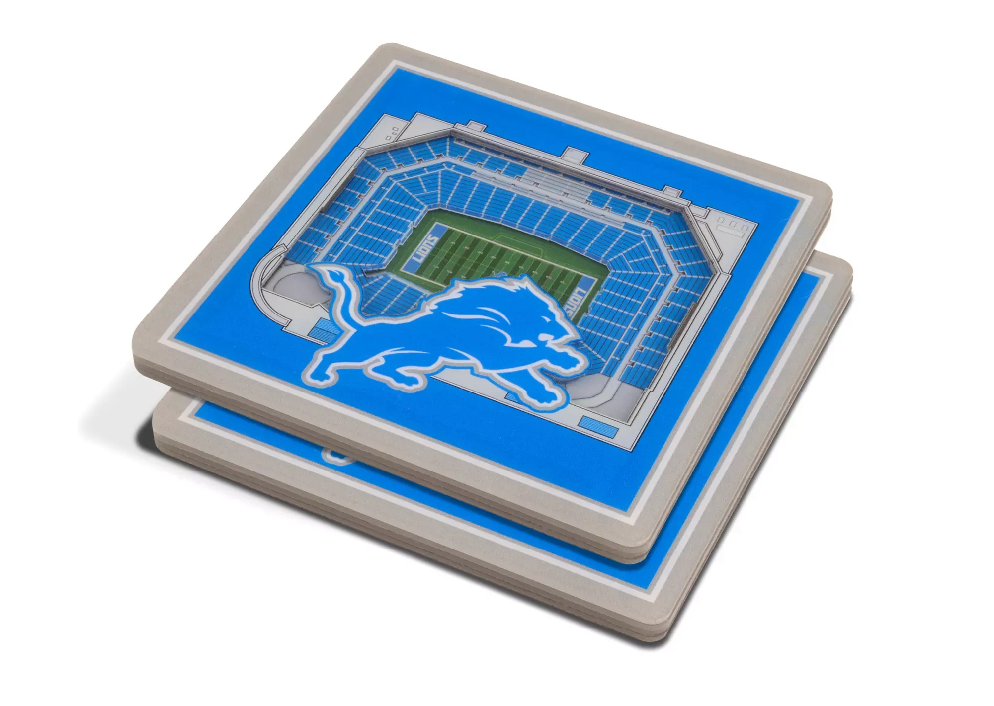 You the Fan Detroit Lions Stadium View Coaster Set | Holiday Gift