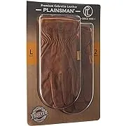 Plainsman Premium Cabretta Brown Leather Gloves