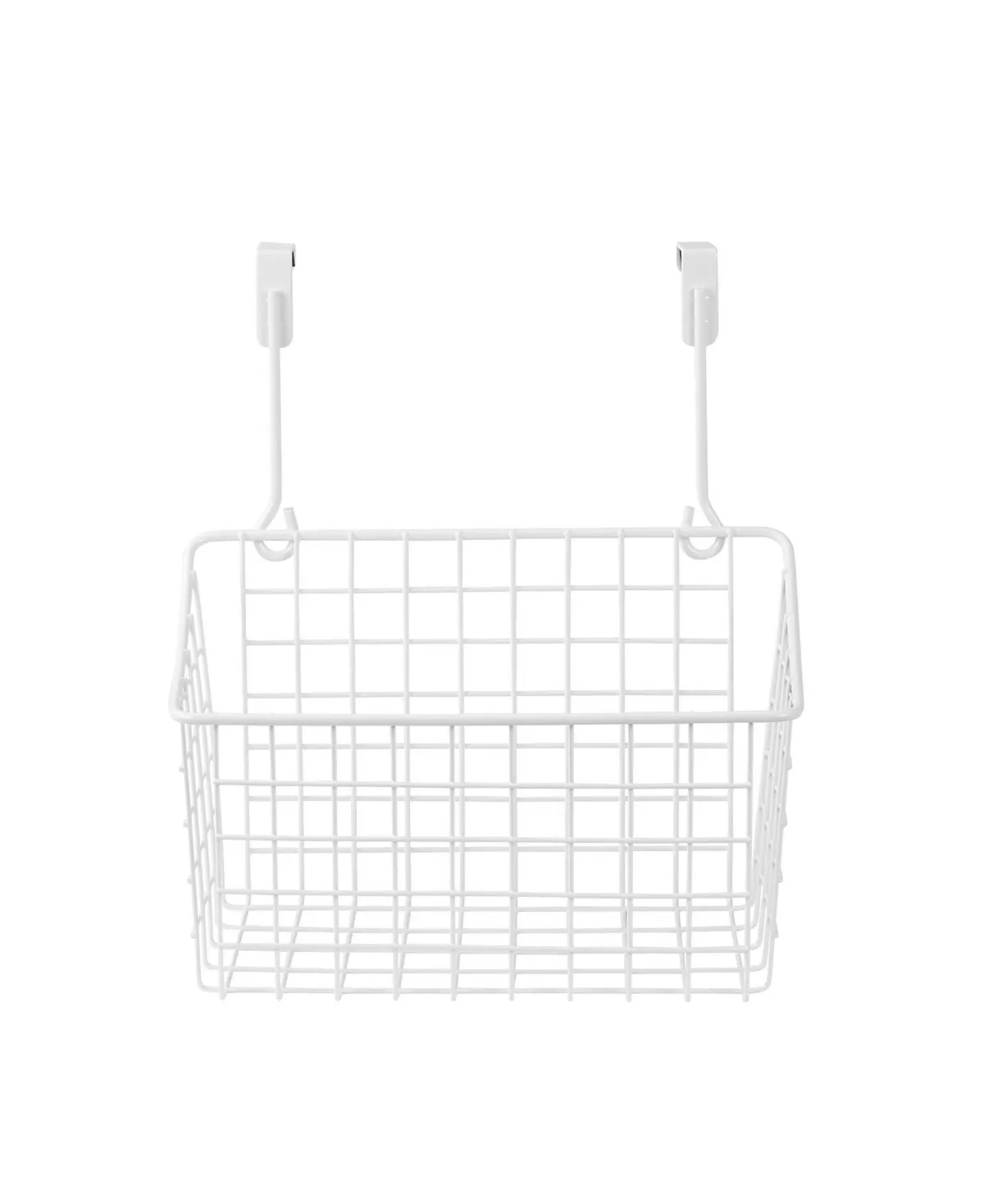 Spectrum Grid Over the Cabinet Wire Storage Basket Large (Satin Nickel Powder Coat) - Organizer for Bathroom, Kitchen, Under Sink, Pantry, Hair Tools, & More