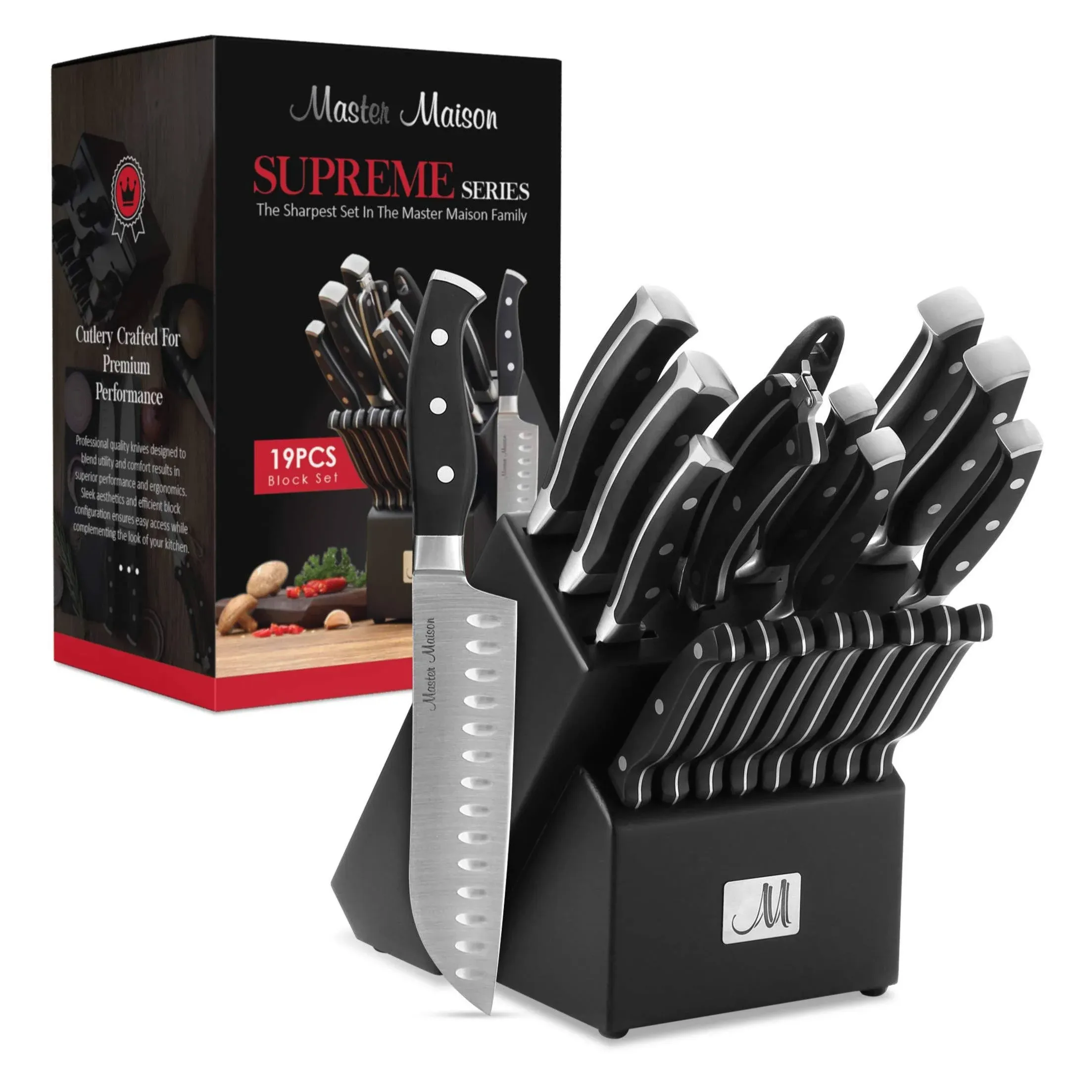 Miso Master Supreme Series 19-Piece High Carbon Stainless Steel Knife Set