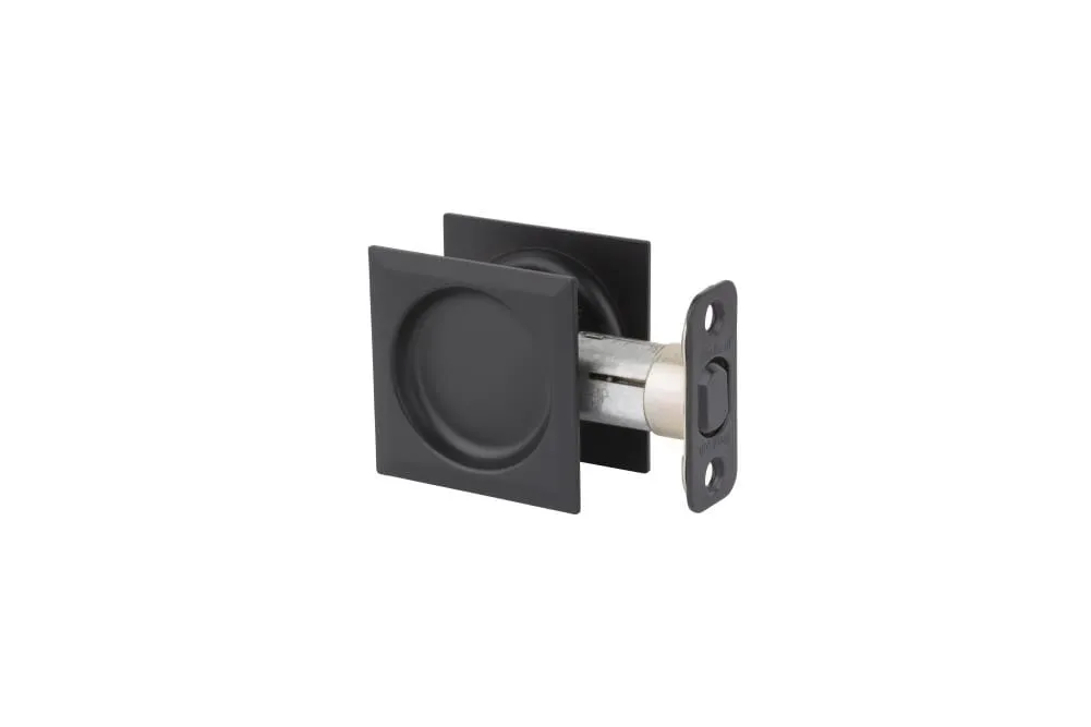 Kwikset 334SQT-514 Passage Pocket Door Locks, Matte Black