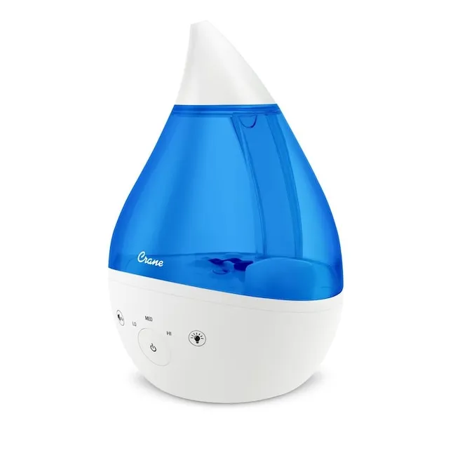 Crane Top Fill Drop Humidifier With Sound Machine In Blue/white