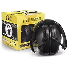 Pro For Sho 34dB Shooting Ear Protection - Special Designed Ear Muffs Lighter Weight & Maximum Hearing Protection - Standard Size, BlackPro For Sho 34dB Shooting Ear Protection - Special Designed Ear Muffs Lighter Weight & Maximum Hearing Protection - St