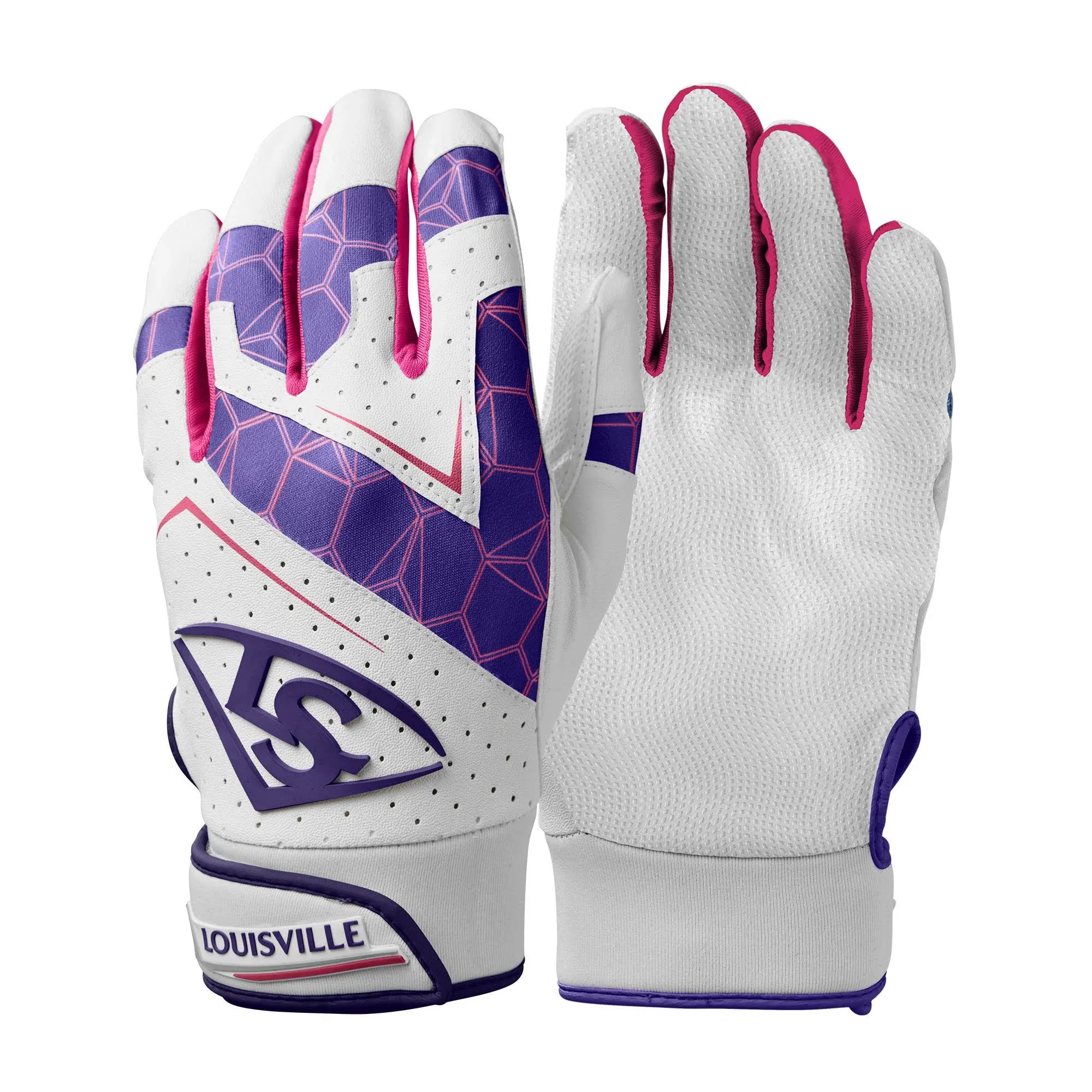 Louisville Slugger Adult Genuine V2 Batting Glove Purple Small