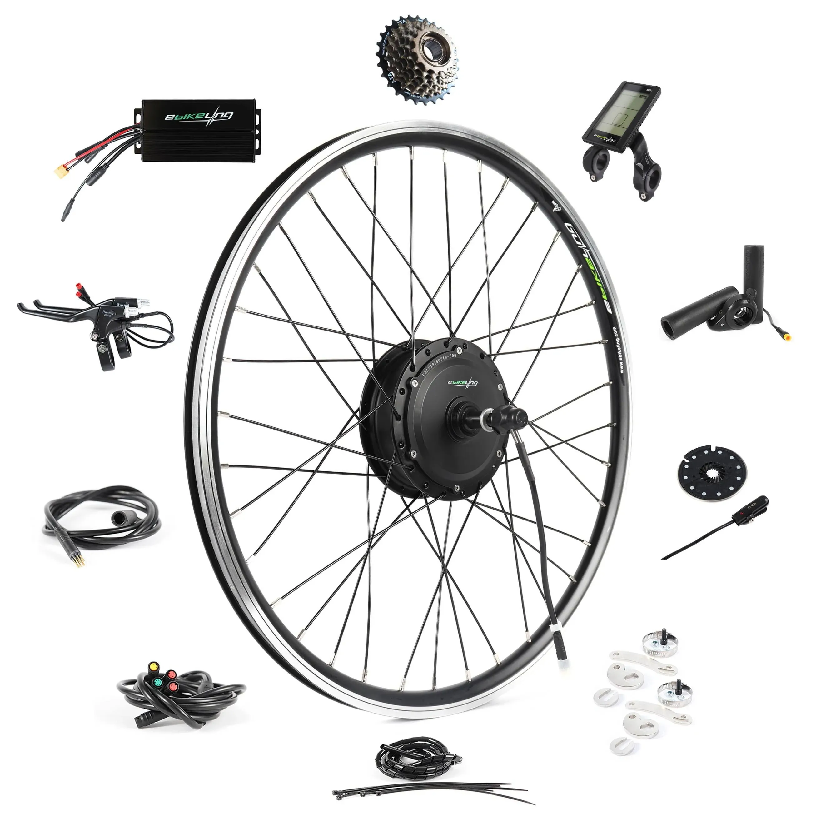 EBIKELING Waterproof Electric Bike Conversion Kit Front/Rear Wheel