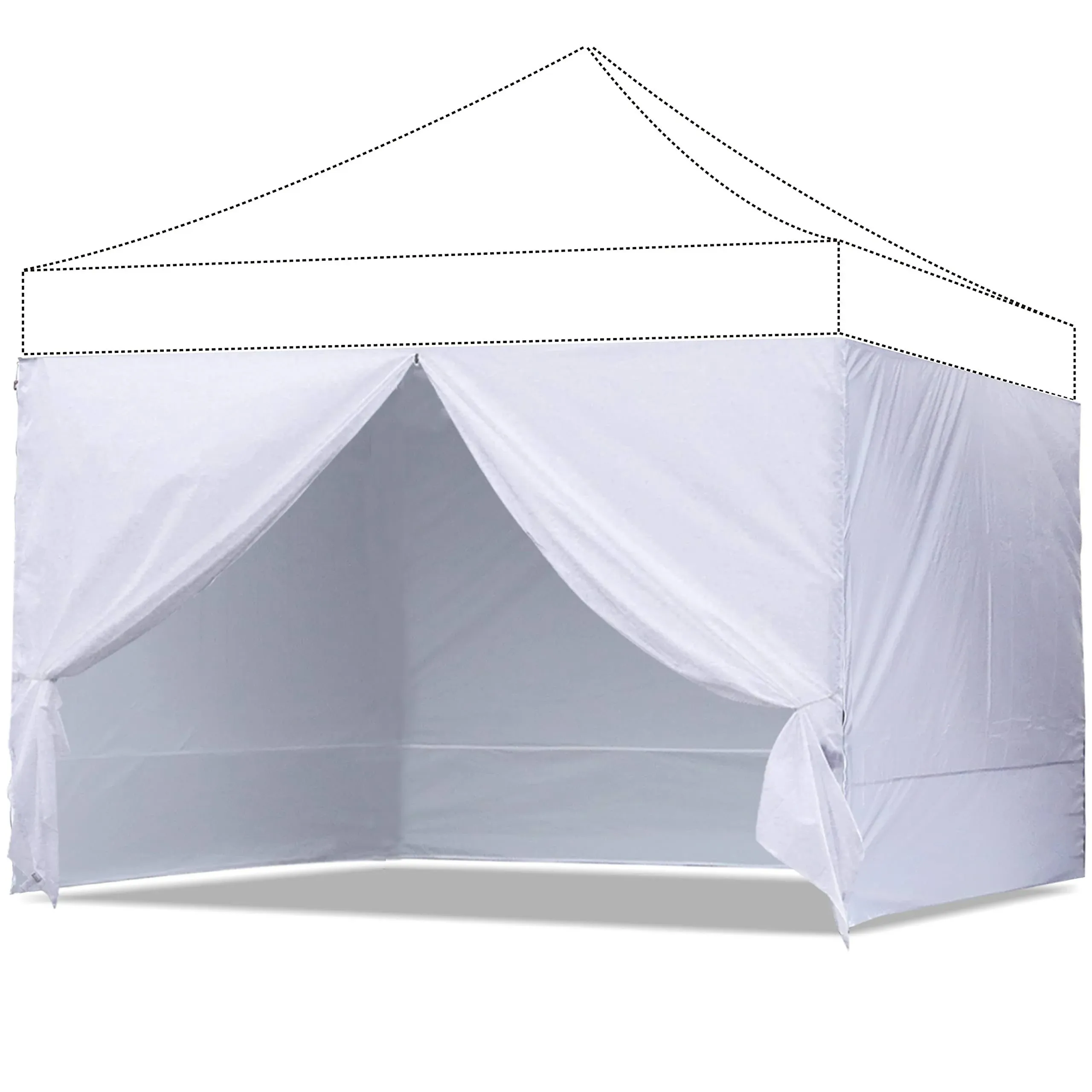 ABCCANOPY Side Wall 10X10, White (4 Walls Only, NOT Including Frame and Top)