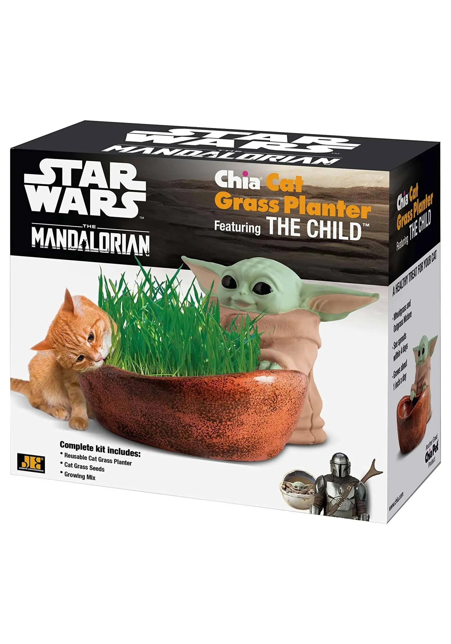 Star Wars GROGU The Child The Mandalorian Chia Pet Cat Grass Reusable Planter