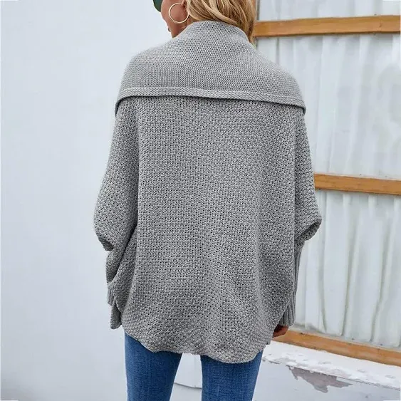 SEDQE Sweater, Dolman Sleeve Sweater Cardigan Jacket, Solid Color Dolman Sleeve ...