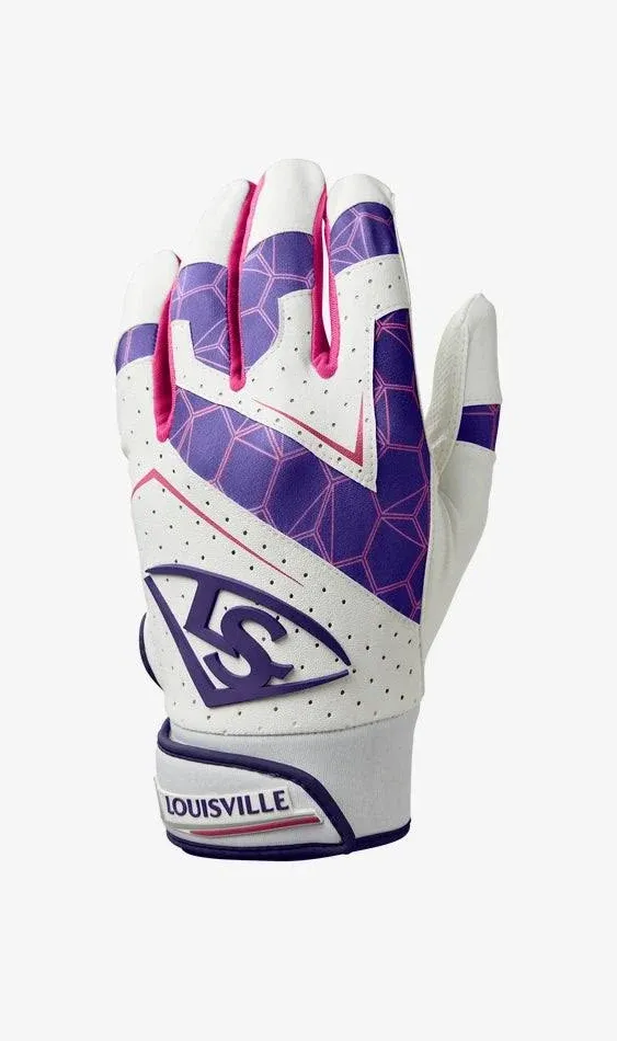 Louisville Slugger Genuine V2 Adult Batting Glove - Purple/Pink