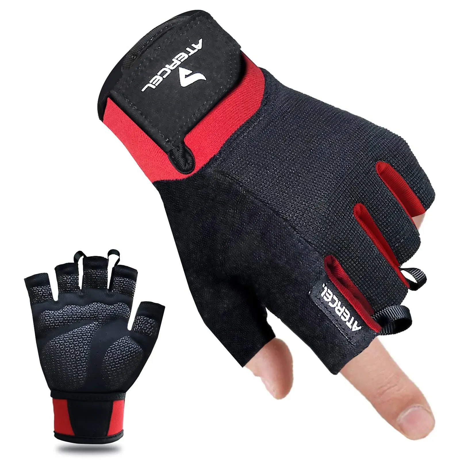 ATERCEL Workout Gloves for Men and Women, Exercise Gloves for Weight Lifting, Cycling, Gym, Training, Breathable and Snug fit