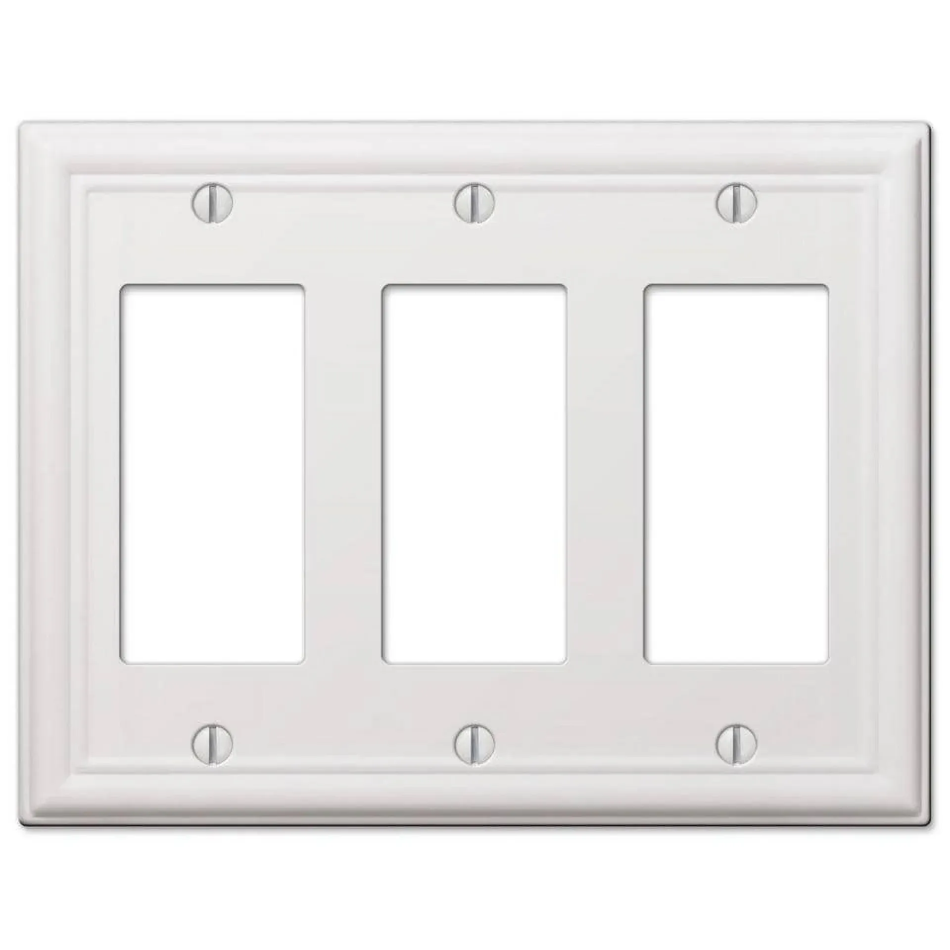 Amerelle Chelsea White Steel - 1 Duplex Wallplate