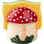 dgudgu mushroom kitchen Sponge holder resin Sponge dish red Sponge holder for kitchen Sink caddy decor for kitchen kitchen si