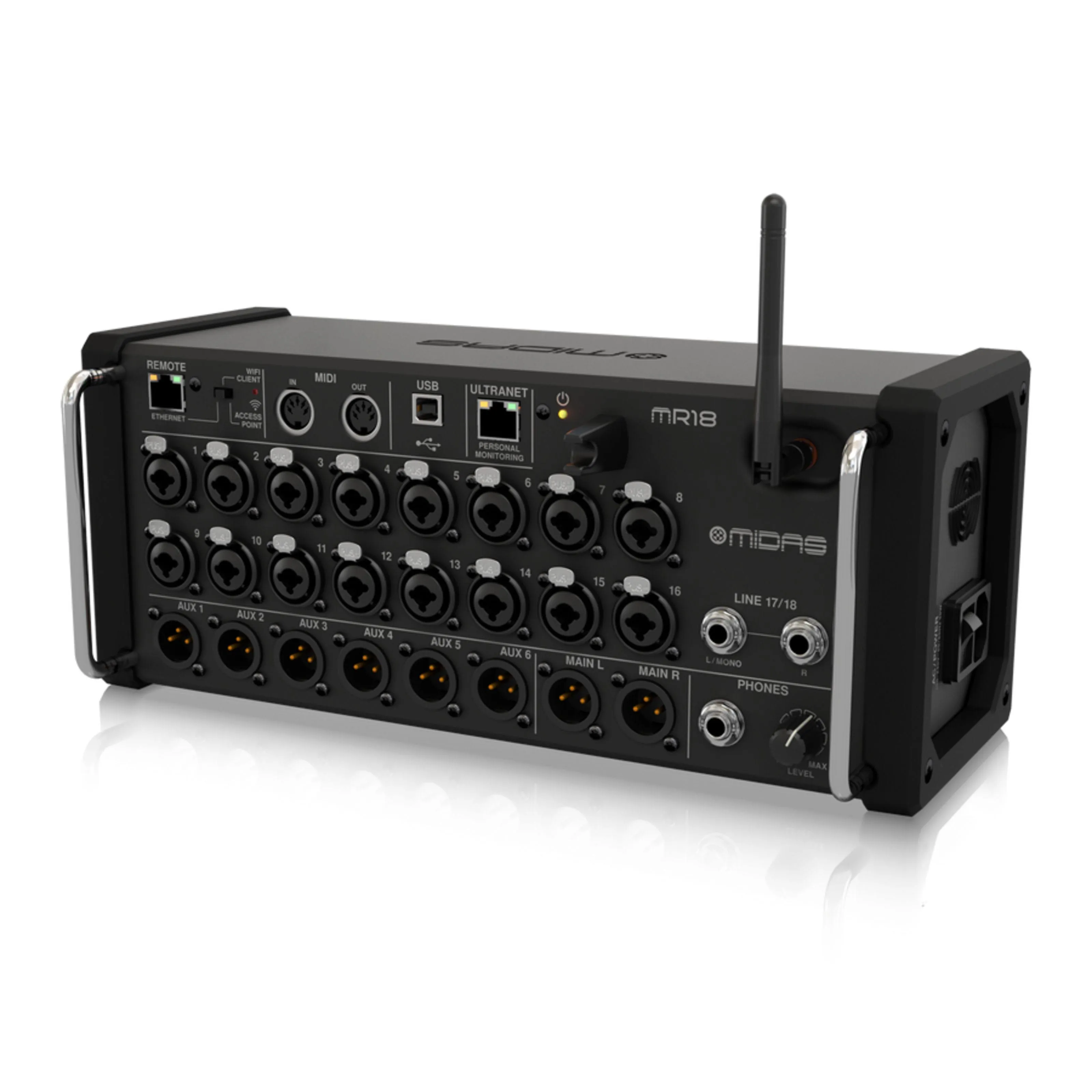 MIDAS-MR18 - 18-Input Digital Mixer for iPad/Android Tablets