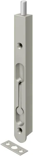 Deltana 7FBZ15 7 in. Flush Bolt- Satin Nickel - Zinc