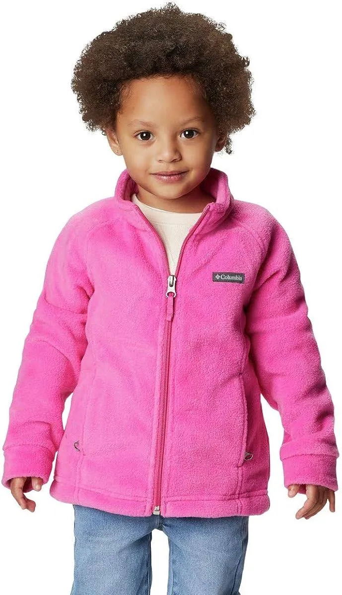 Columbia Benton Springs Fleece Jacket - Girls Pink Ice Medium