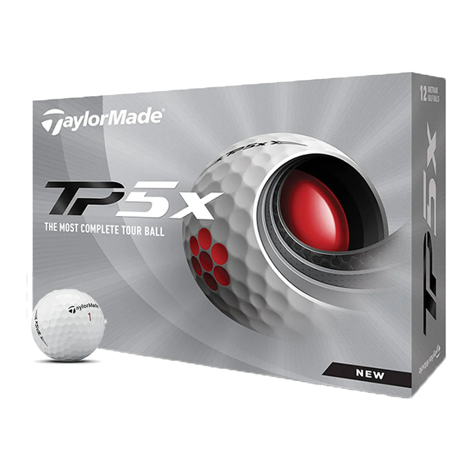 TaylorMade 2024 TP5x Golf Balls White