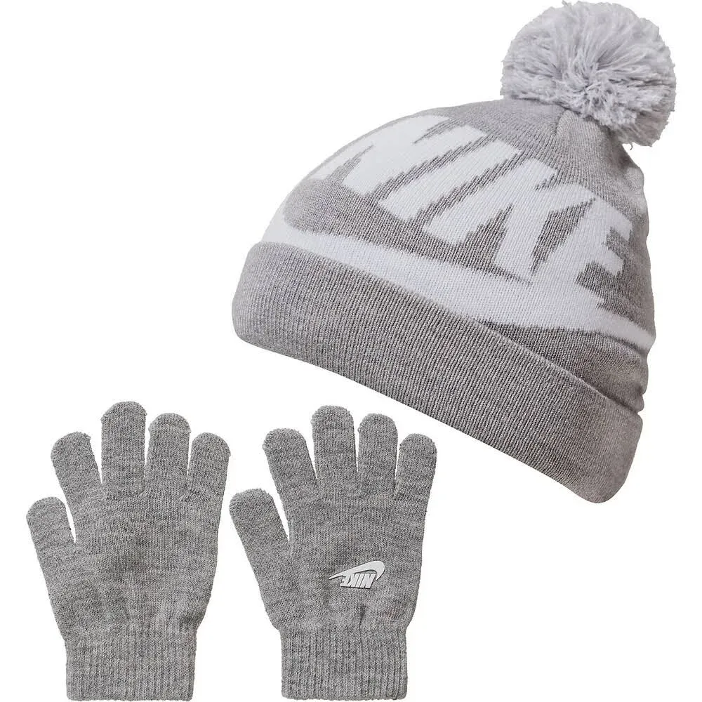 Kids Nike Swoosh Beanie & Gloves Set