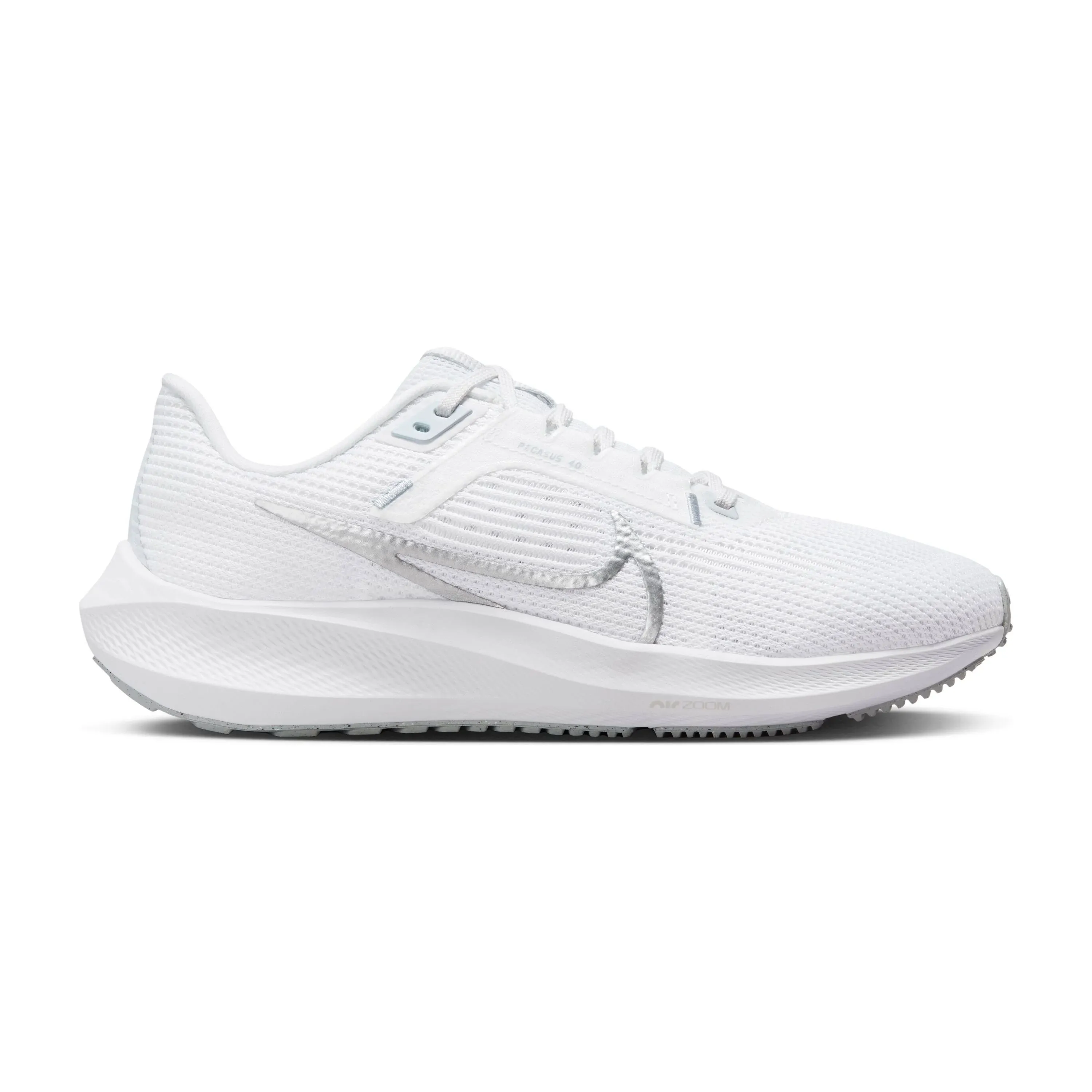 Nike Women&#039;s Air Zoom Pegasus 40 Running Shoes White/Silver DV3854-101 US 7-10