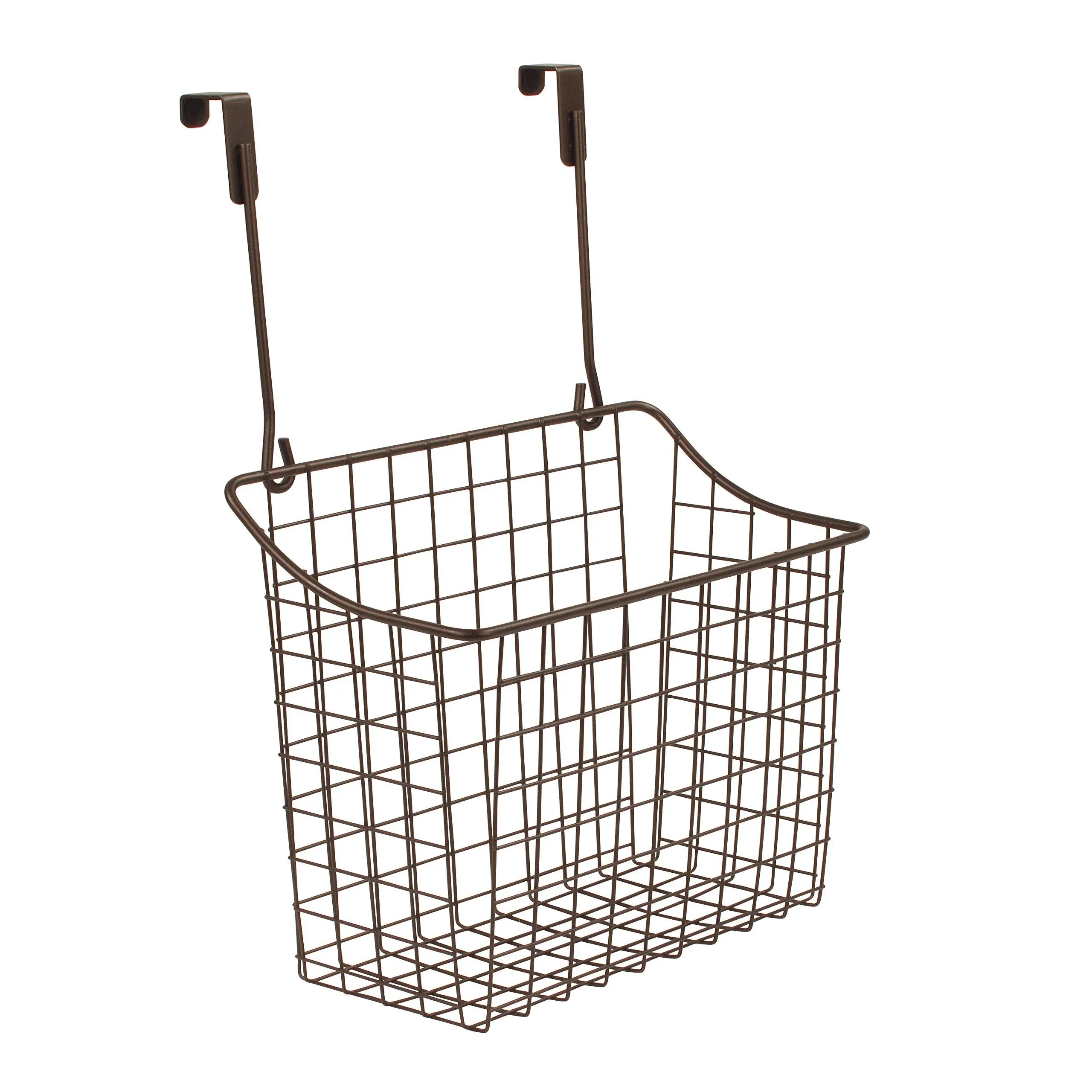 Grid Storage Basket Over The Cabinet, Large, Bronze