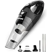 VacLife Handheld Vacuum, Car Hand Vacuum Cleaner Cordless, Mini Portable Rechargeable Vacuum Cleaner with 2 Filters, Streamer Red (VL189)