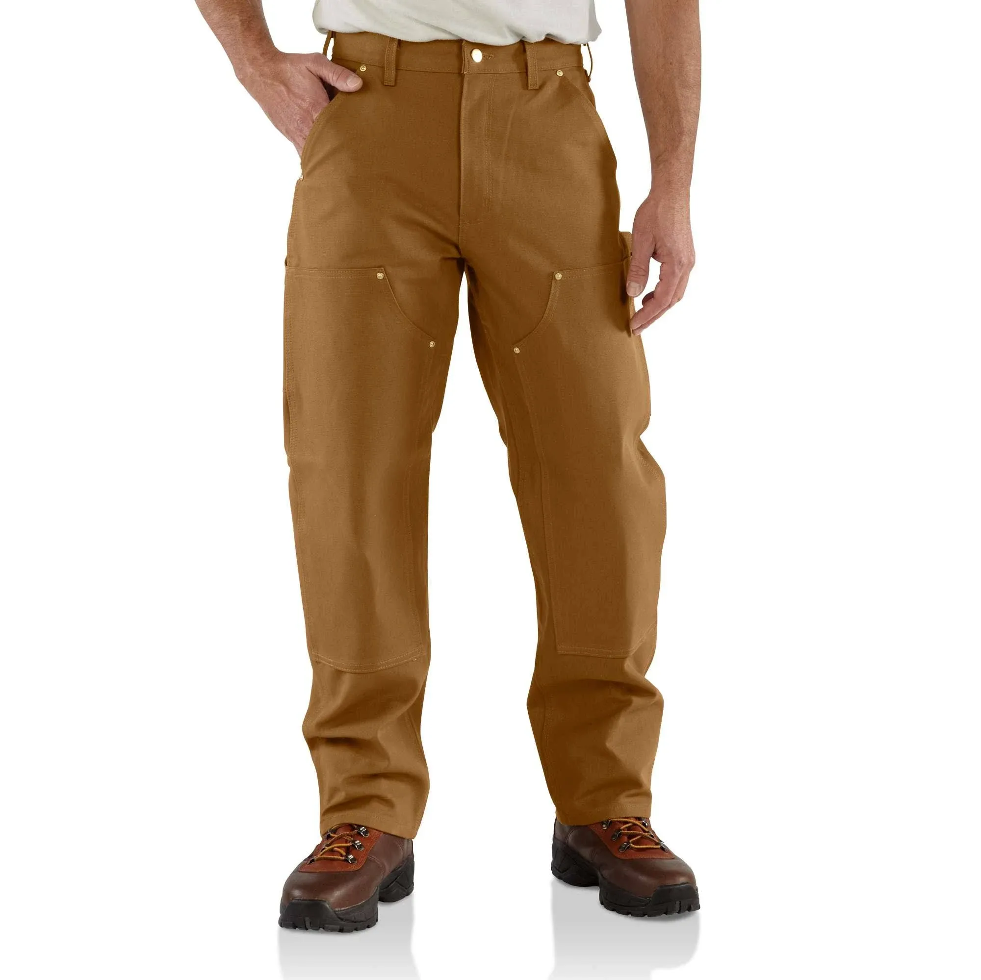 Men's Carhartt Double-Front Work Dungaree Brown