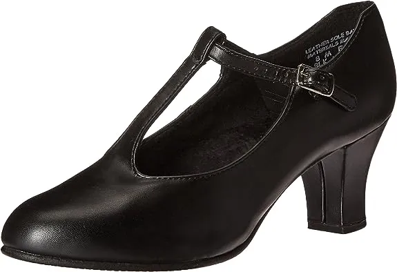 Capezio Jr. Footlight T-Strap Character Shoe - Black