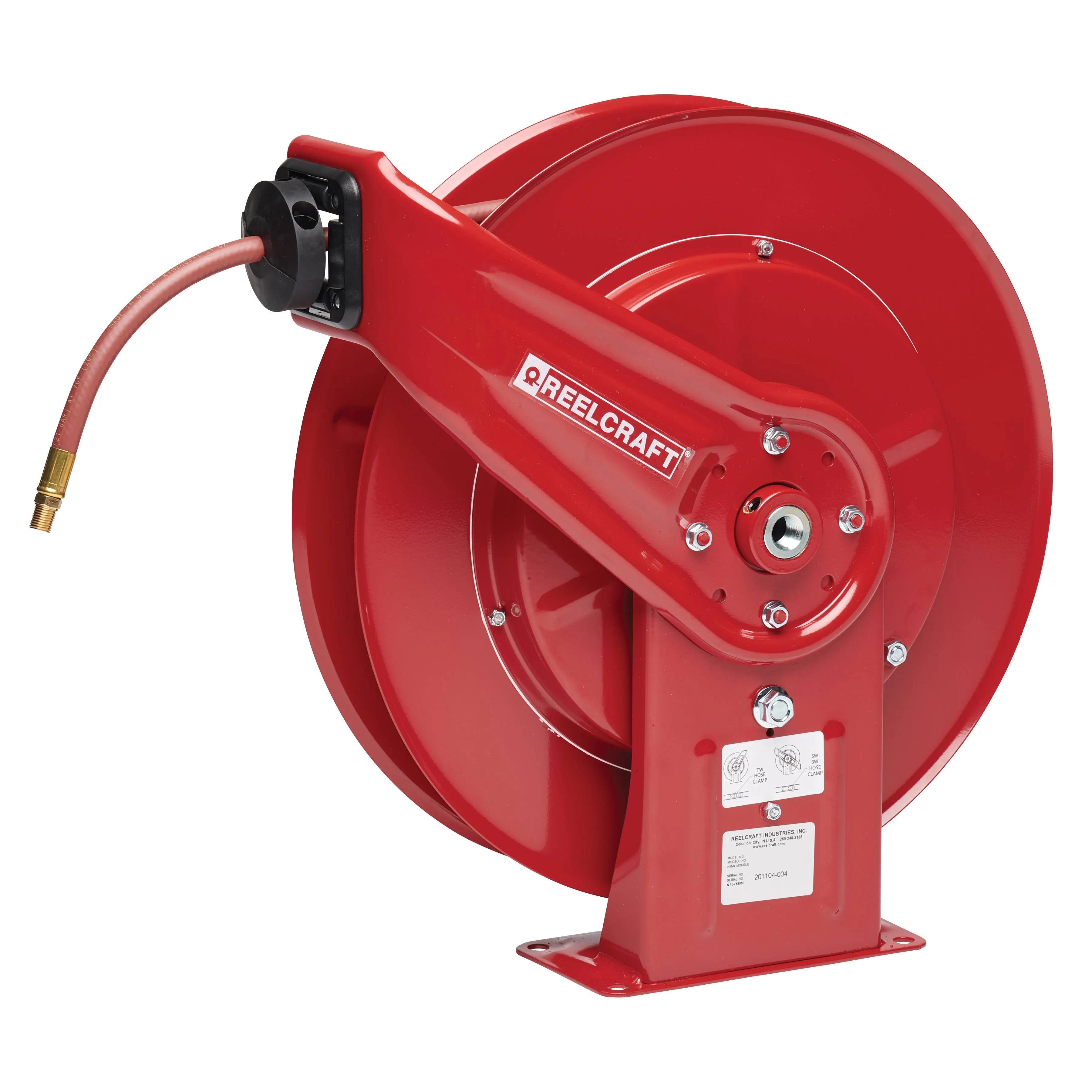 Reelcraft 7670 OLP Heavy Duty Spring Retractable Hose Reel 3/8" x 70ft