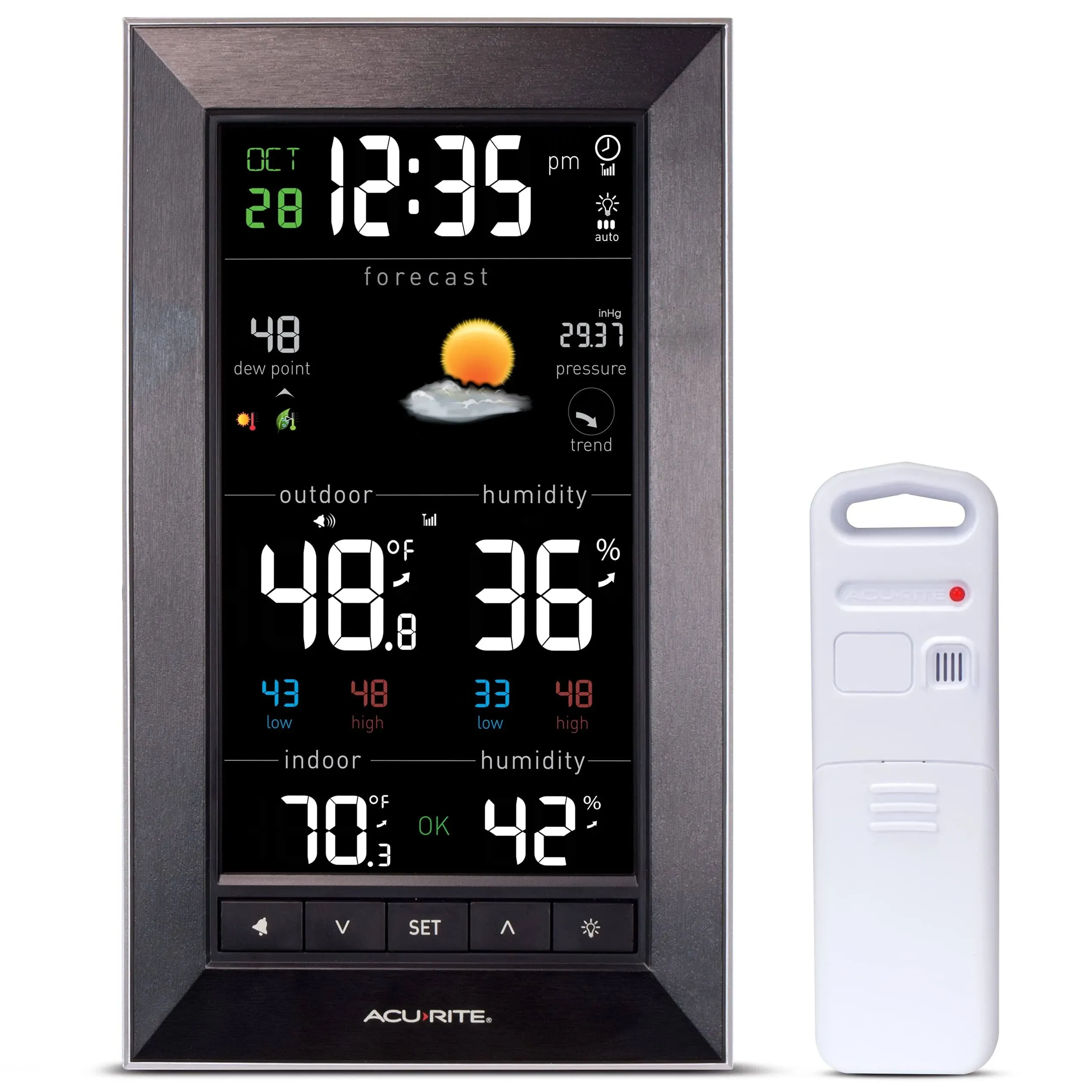 AcuRite 01121M Vertical Wireless Color Weather Station