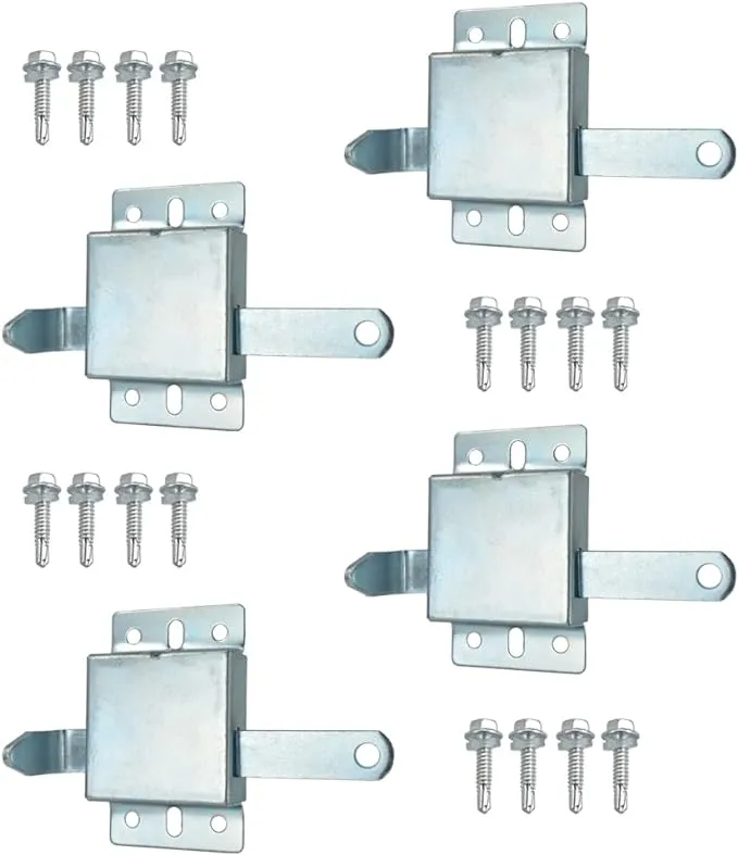 Garage Door Side Lock Inside Deadlock for Most Garage Door Galvanized Steel -4pack