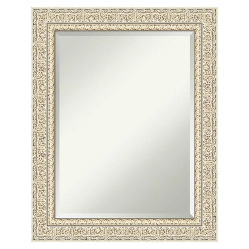 Amanti Art Fair Baroque 23.5-in x 29.5-in Framed Rectangle Bathroom Vanity Mirror (Cream) Lowes.com