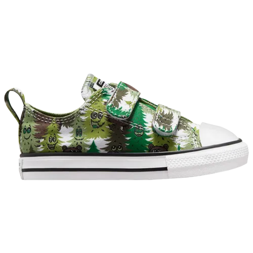 Boys Converse Converse Chuck Taylor All Star 2V - Boys' Toddler Running Shoe Green/White Size 04.0