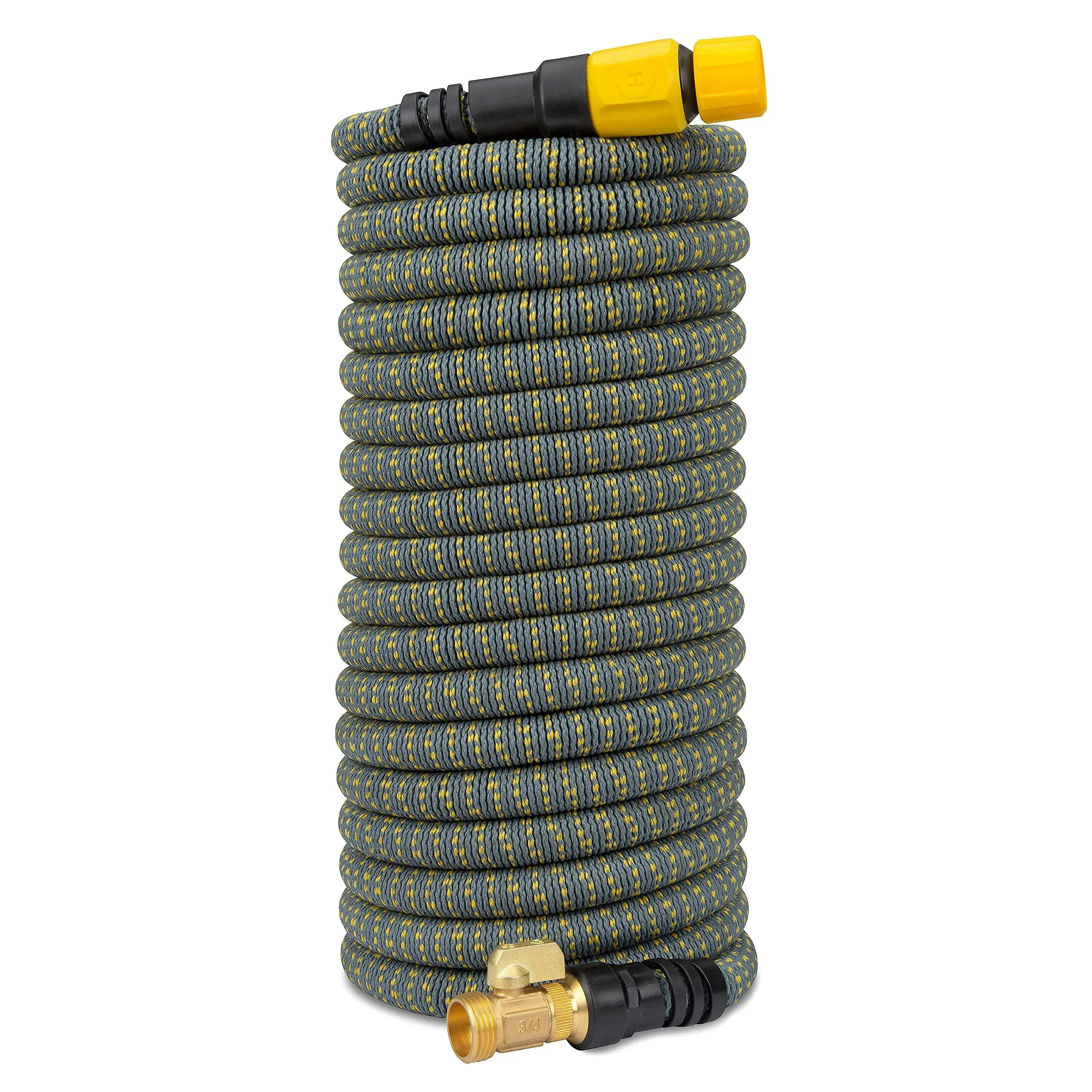 100ft Expandable Garden Hose: Heavy Duty Nylon, Collapsible, Flexible | 1Yr Warranty | Shut off Valve | 8 Way Sprayer | Triple Hose