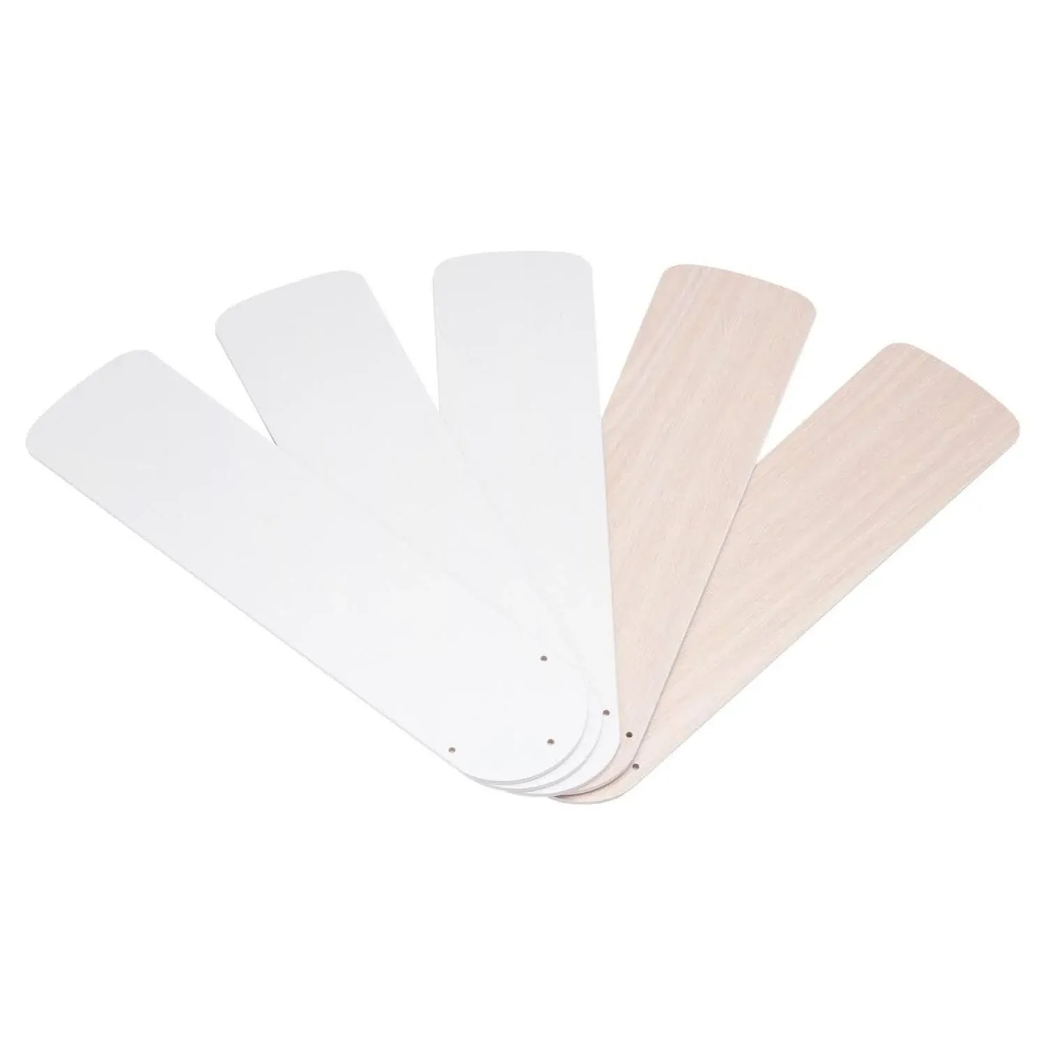 Westinghouse 7741600 52 inch White and Bleached Oak Reversible Fan Blades, 5-Count,