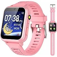 Kids Game Smart Watch Gift for Girls Age 6-12, 24 Puzzle Games HD Touch Screen Kids Watches with Video Camera Music Player Pedometer Flashlight 12/24hr Toys for 7 8 9 10 11 12 Year Old GirlsKids Game Smart Watch Gift for Girls Age 6-12, 24 Puzzle…