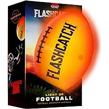 Light Up Football - Glow in the Dark Foot Ball - NO 6 - Outdoor Sports Birthday Gifts for Boys 8-15+ Year Old - Kids, Teenage Youth Gift Ideas Activity - Cool Boy Toys Stuff Ages 8 9 10 11 12 13 14 15