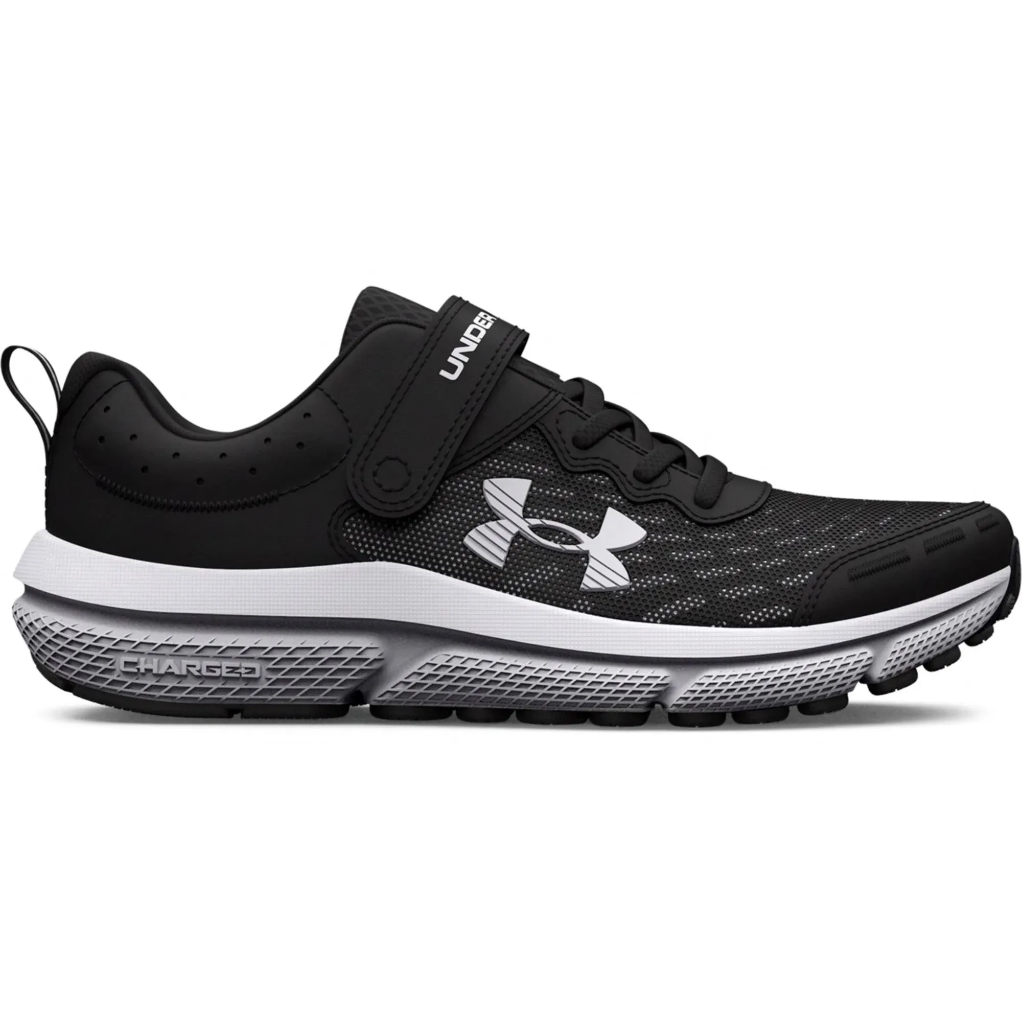 Under Armour Assert 10 AC Boys' PS Running Shoes - Black/White