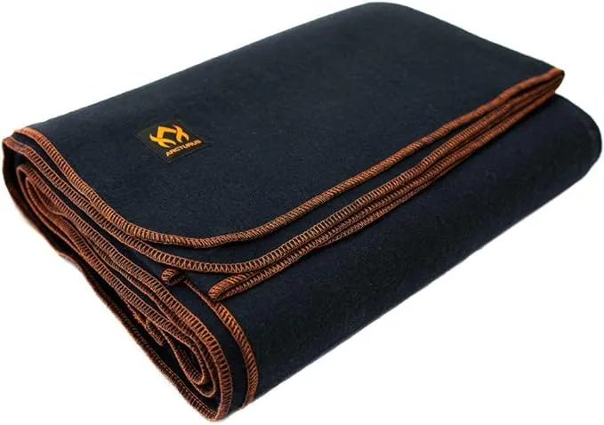 Arcturus Military Wool Blanket - Navy Blue | 4.5 lbs (64" x 88")