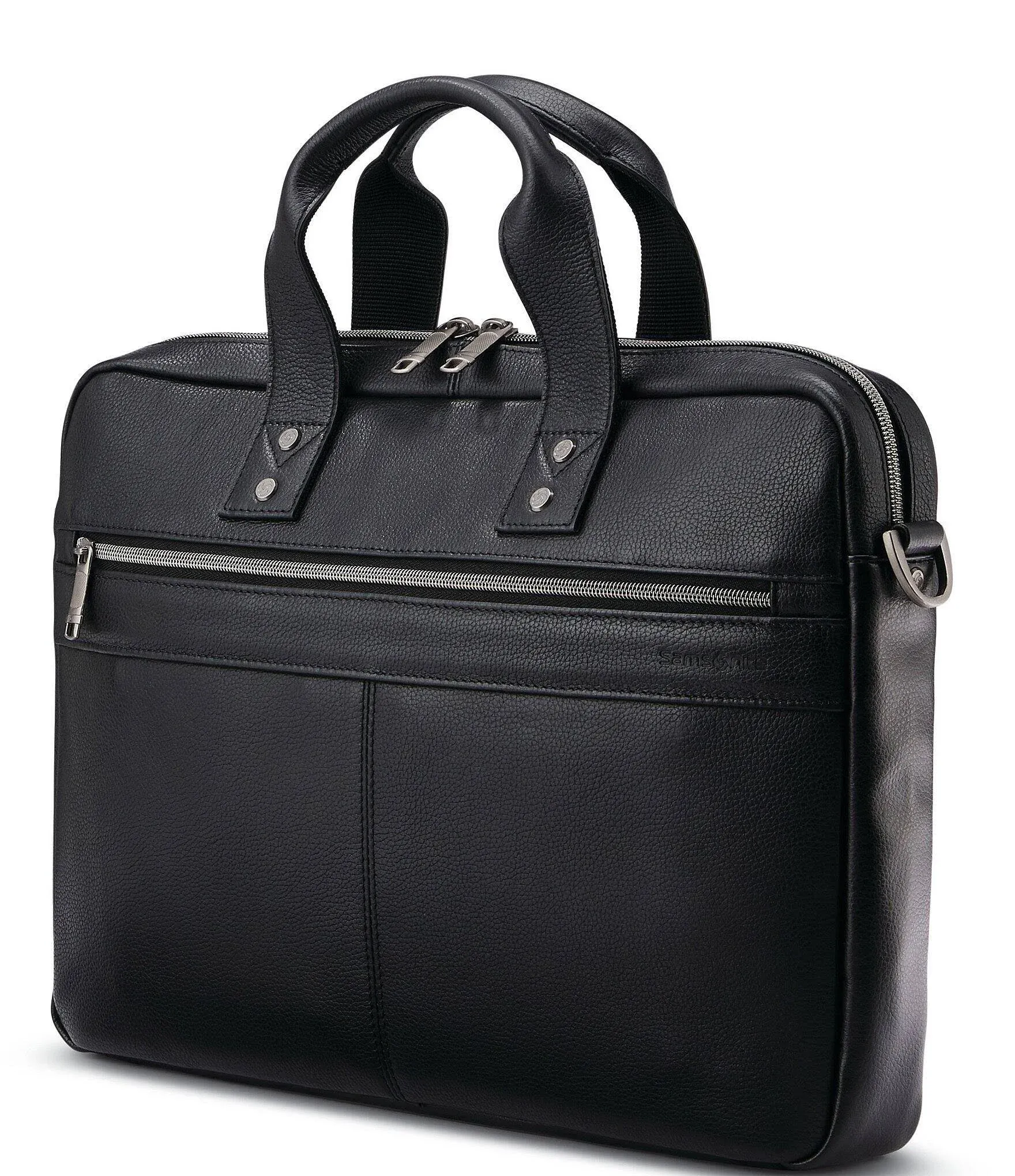 Samsonite Classic Leather Slim Brief (Black)