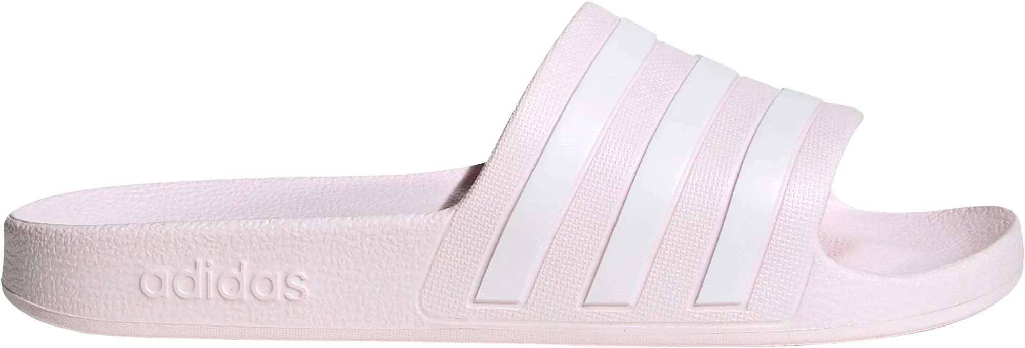 Adidas Women's Adilette Aqua Slides, Size 8, Pink/White