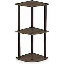 Furinno Turn-N-Tube 3-Tier Corner Display Rack Multipurpose Shelving Unit 12077