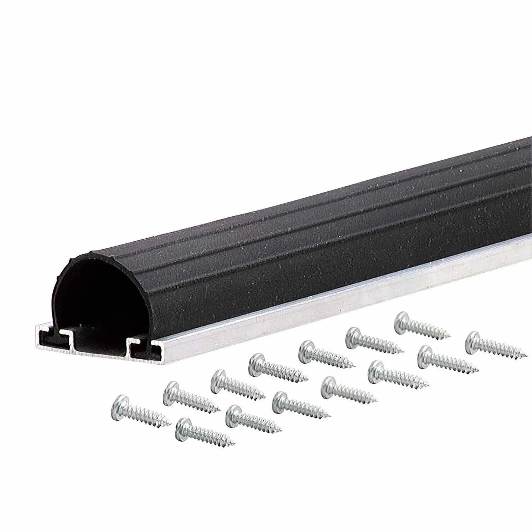 87668 18-Feet Universal Aluminum and Rubber Garage Door Bottom, Black