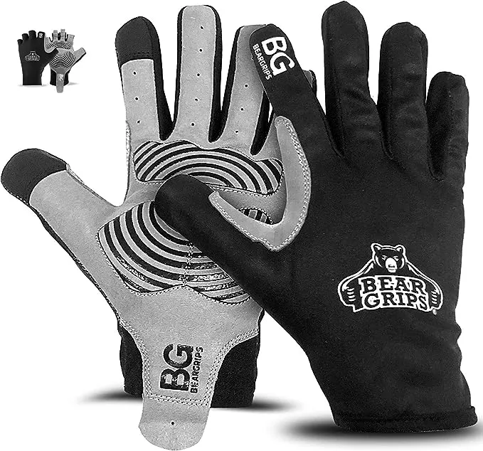 Bear Grips Weight Lifting Gloves for Men & Women | Half Finger Lifting Gloves | Full Finger Workout Gloves for Men | No Finger Exercise Gloves l Compression Weightlifting Gloves | Gym Gloves for MenBear Grips Weight Lifting Gloves for Men & Women |…