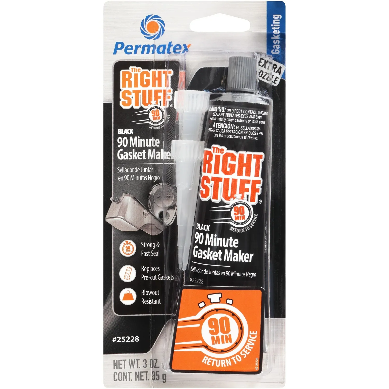 Permatex 25228 The Right Stuff 90 Minute Gasket Maker, Black