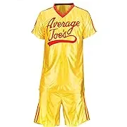 Ripple Junction Stiller Dodgeball Movie Character Average Joes Yellow Jersey Set Halloween Costume Cosplay