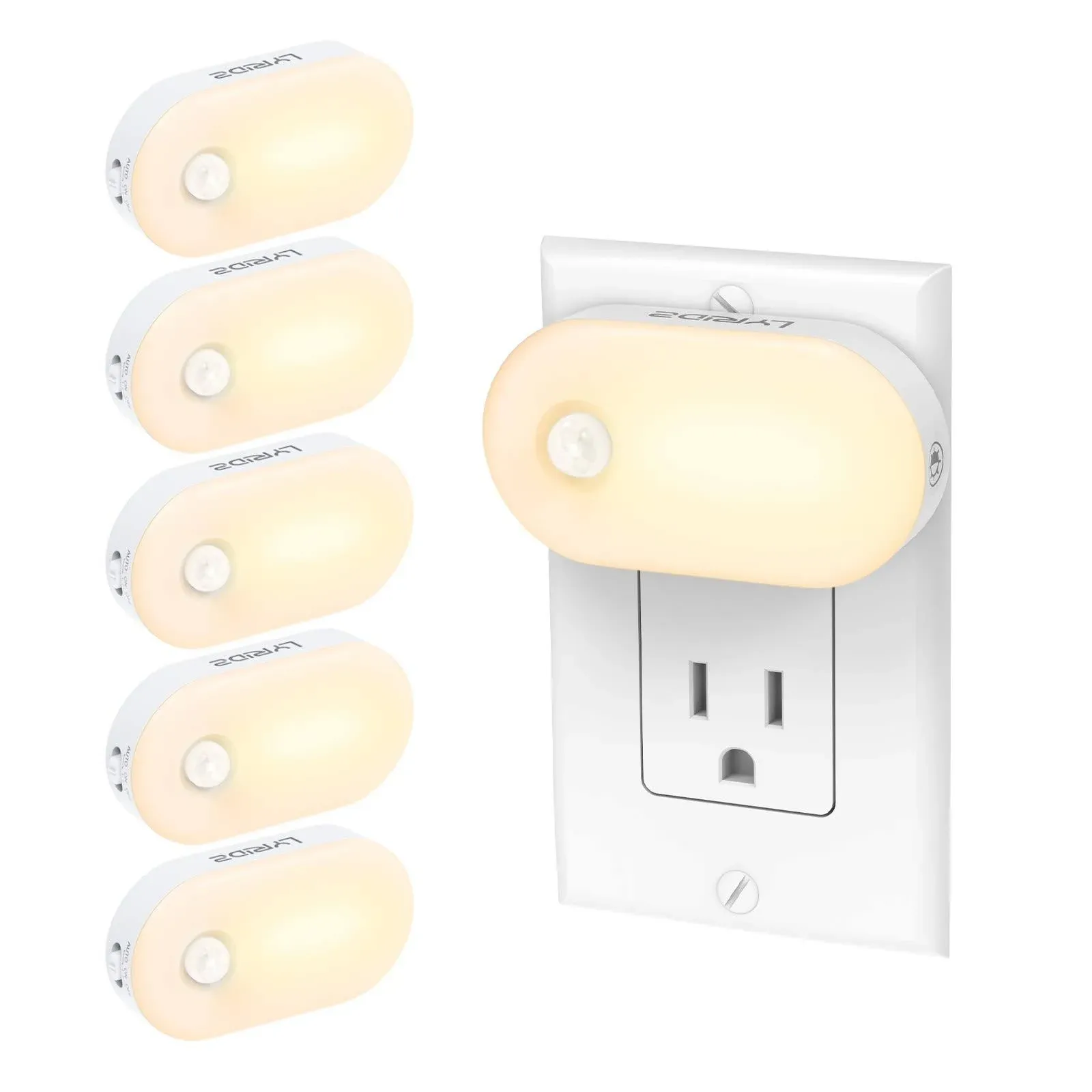 Lyridz Motion Sensor Night Light Superior Bright 1-120LM Plug-in Nightlight Mini Smart