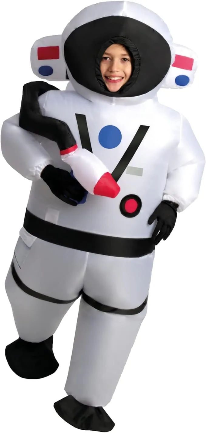 Kids Inflatable Astronaut Costume + Sound Chip Spaceman Halloween Space Man Suit  | eBay