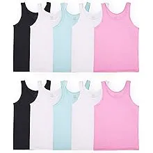 Fruit of the Loom Girls' Undershirts (Camis & Tanks), Tank-10 Pack-Assorted, X-LargeFruit of the Loom Girls' Undershirts (Camis & Tanks),…