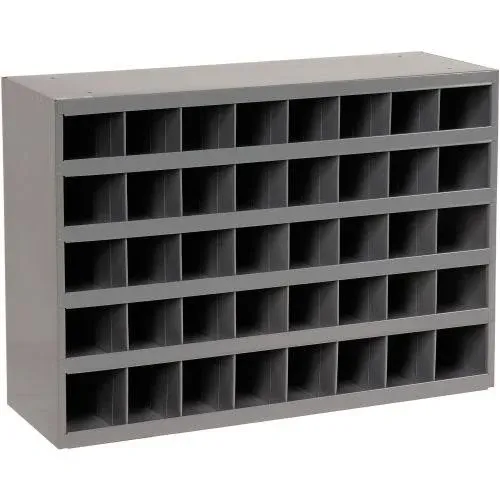 Pigeonhole Bin Unit, 40 Compartments, 8-1/2 in D x 22-1/4 in H x 33-3/4 in W