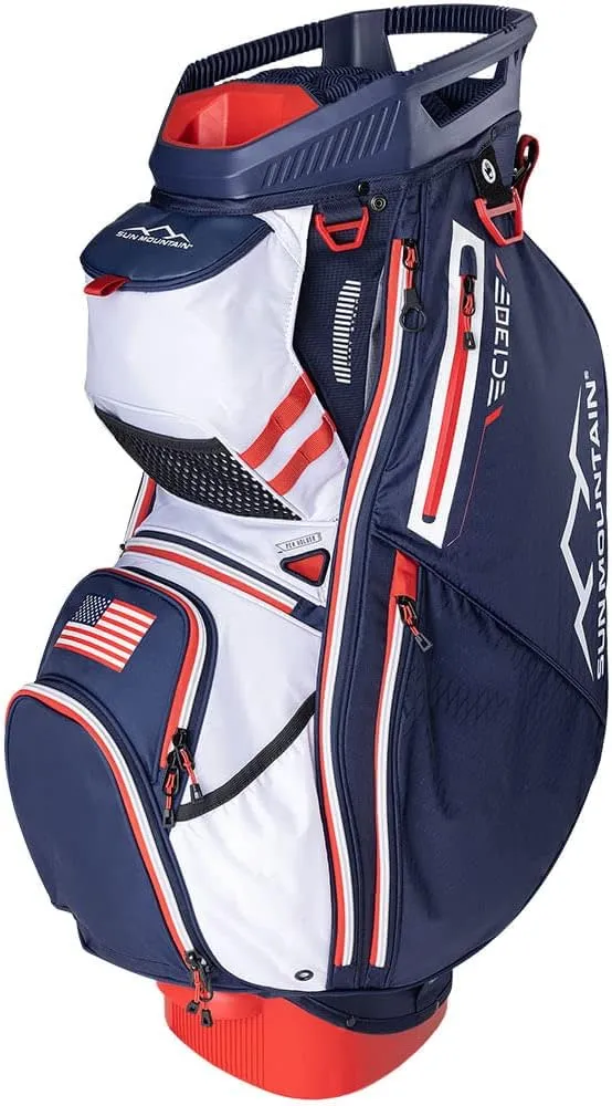 Men's Sun Mountain C-130 Cart Bag '24 - Navy White RedMen's Sun Mountain C-130 Cart Bag '24 - Navy White Red